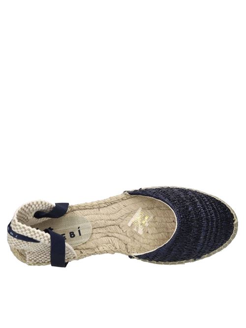 Flat espadrillas in rafia e tessuto MANEBI' | H 1.4 P0 RAFIA STRIPESBLU